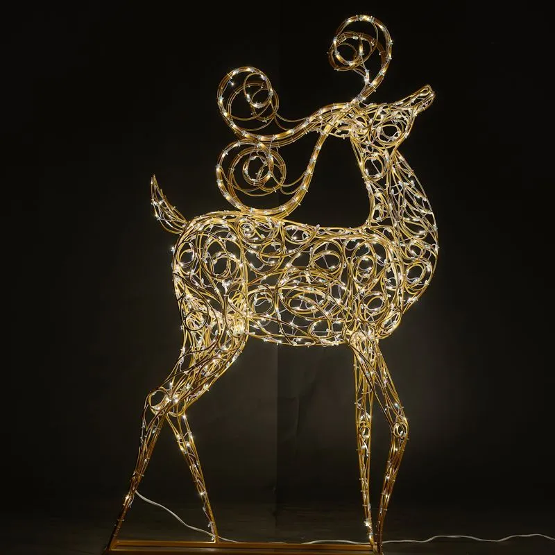 Декоративная 3D Олень с витыми рогами 180 см 501-558