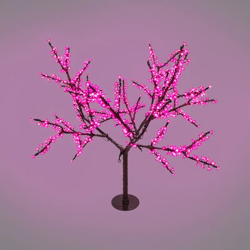 Светодиодное дерево Сакура, высота 1,5м, диаметр кроны 1,8м, розовые светодиоды, IP65, понижающий трансформатор в комплекте NEON-NIGHT