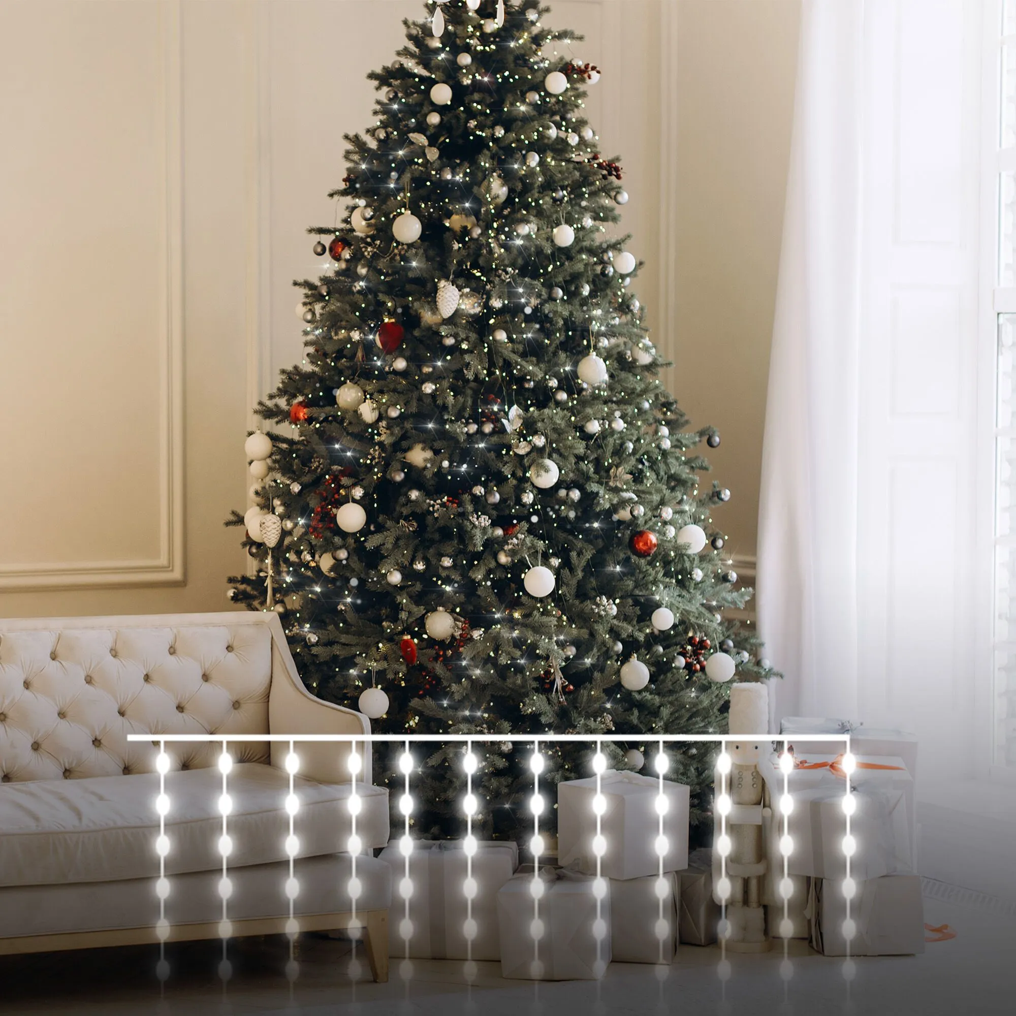 Гирлянда бытовая электрическая занавес 200-006 белый 2*2,6м  IP20 200-006 Elektrostandard Eurosvet a060424