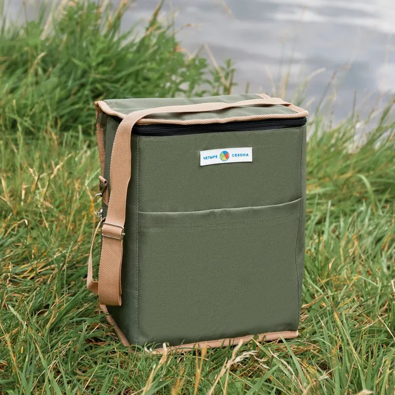 Сумка-холодильник (термосумка) 15л, 2 слоя утепления ЧЕТЫРЕ СЕЗОНА - Фото 2