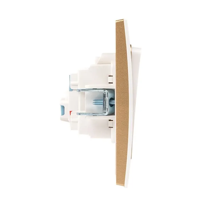 Стокгольм Рамка 2-местная белая с линией цвета шампань EKF - Фото 4