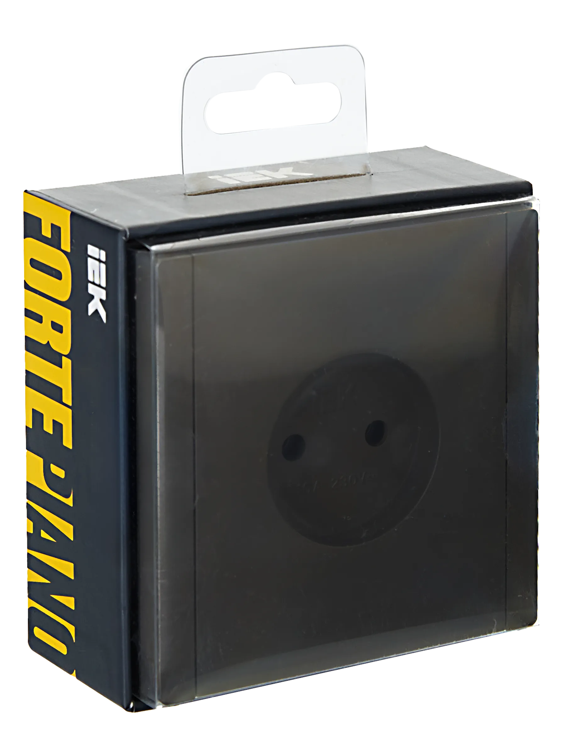 FORTE&PIANO Розетка 1-местная без заземления без защитных шторок винтовое крепление 10А FP318 серый IEK - Фото 2