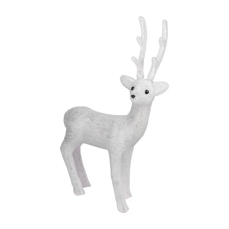 Акриловая светодиодная фигура Снежный олень 100 см, 380 светодиодов, IP 65, понижающий трансформатор в комплекте, NEON-NIGHT