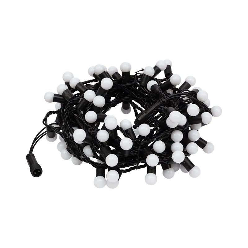 Гирлянда светодиодная Мультишарики Ø17,5мм 10м 100 LED RGB черный ПВХ IP65 быстрая смена цвета 230В нужен блок 303-500 NEON-NIGHT - Фото 4