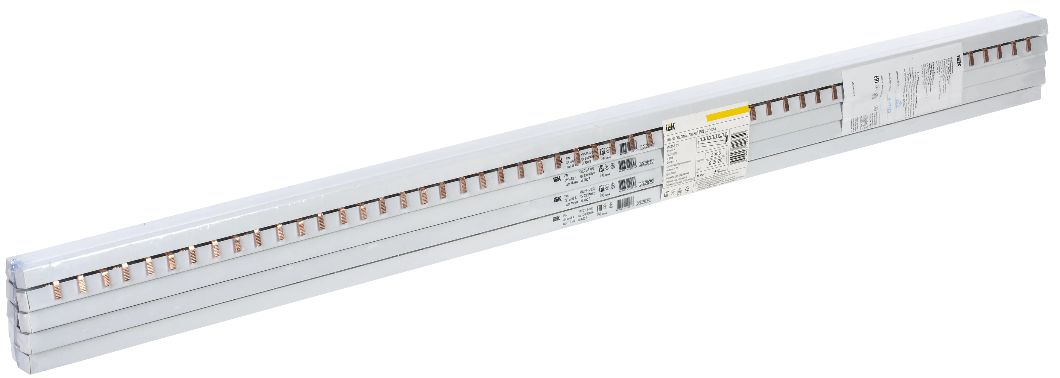 Шина соединительная типа PIN (штырь) 3Р 63А (1м) IEK - Фото 2