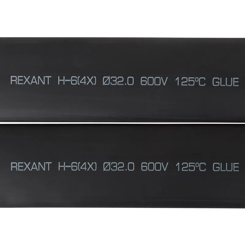 Трубка термоусаживаемая СТТК (4:1) двустенная клеевая 32,0/8,0мм, черная, упаковка 5 шт. по 1м REXANT - Фото 2