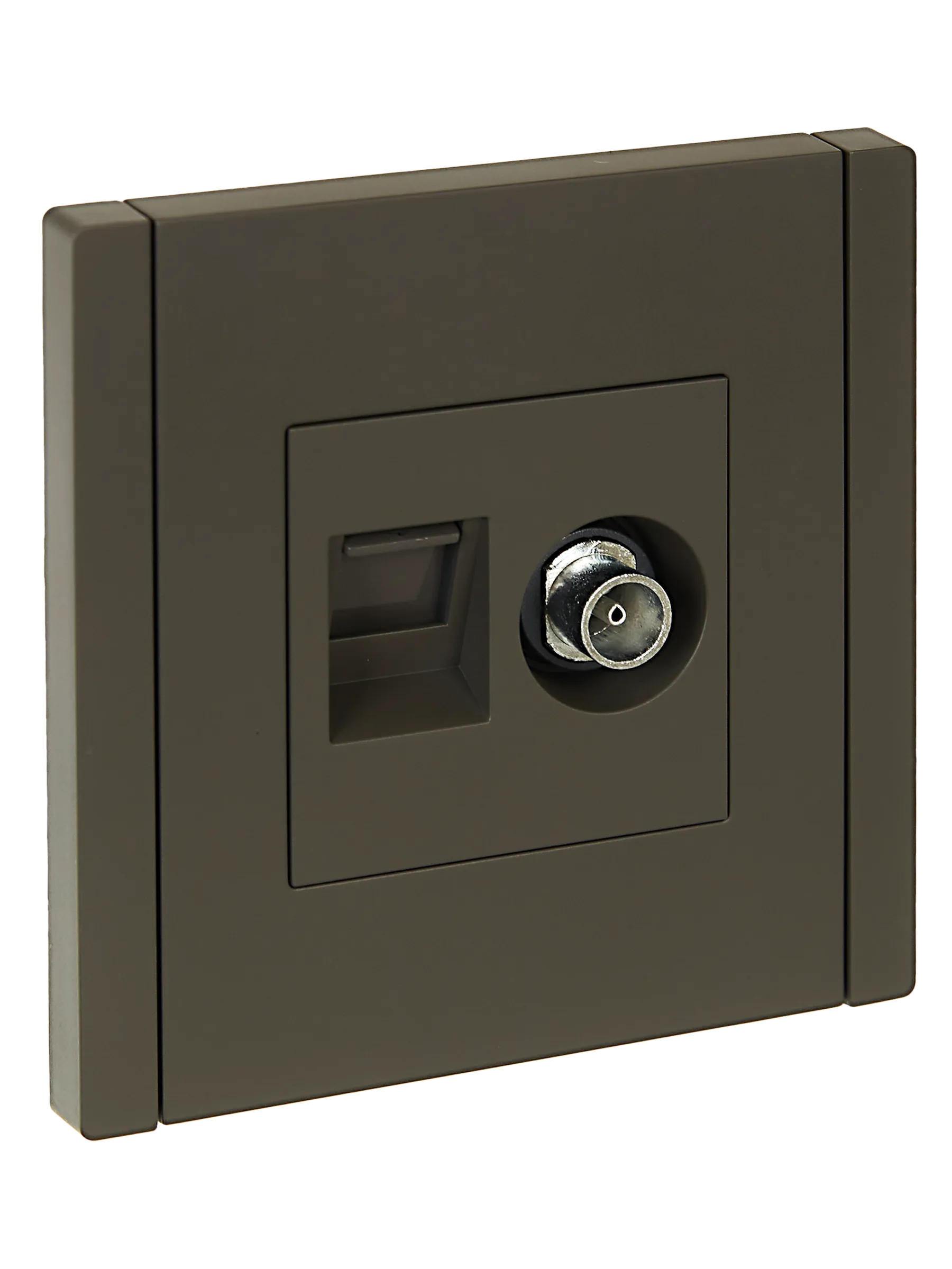 FORTE&PIANO Розетка двойная TV+RJ45 кат.5E FP336 серый IEK FP-AK20-1-K03