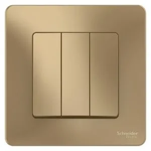 Выключатель 3-кл. СП Blanca 10А IP20 (сх. 1+1+1) 250В титан SE BLNVS100504 1210348