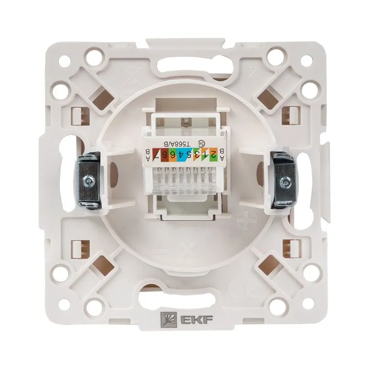 Стокгольм Механизм Розетки RJ-45 1-местной белый EKF для освещения - Фото 2