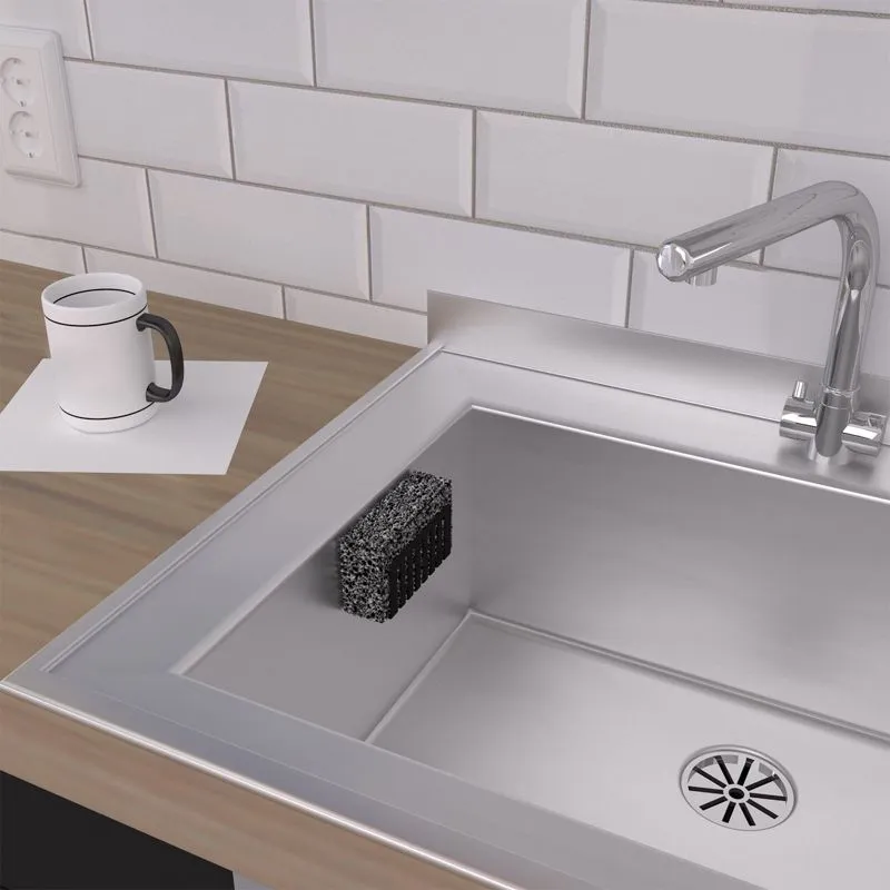 Держатель для хранения губки и кухонной утвари, монтаж без сверления, черный REXANT - Фото 3