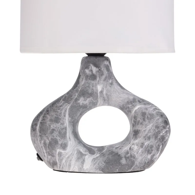 Светильник декоративный настольный Форте, основание кольцо под черный мрамор, белый абажур, цоколь Е27, 60Вт REXANT - Фото 4