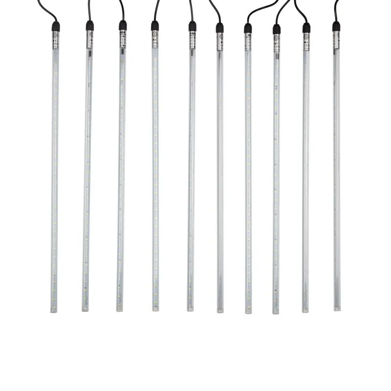 Гирлянда Тающие сосульки 24 В, комплект 10 шт. х 50 см, шаг 100 см, 600 LED, белый, соединяются - Фото 2