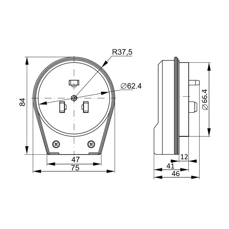 Вилка ВШ для электрической плиты 40А, 250В 2Р+РЕ (ОУ) белая REXANT - Фото 2