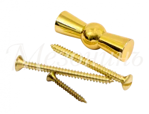 Ручка для поворотного выключателя в комплекте с саморезами, цвет - латунь, ТМ  "МЕЗОНИНЪ" GE30001-30