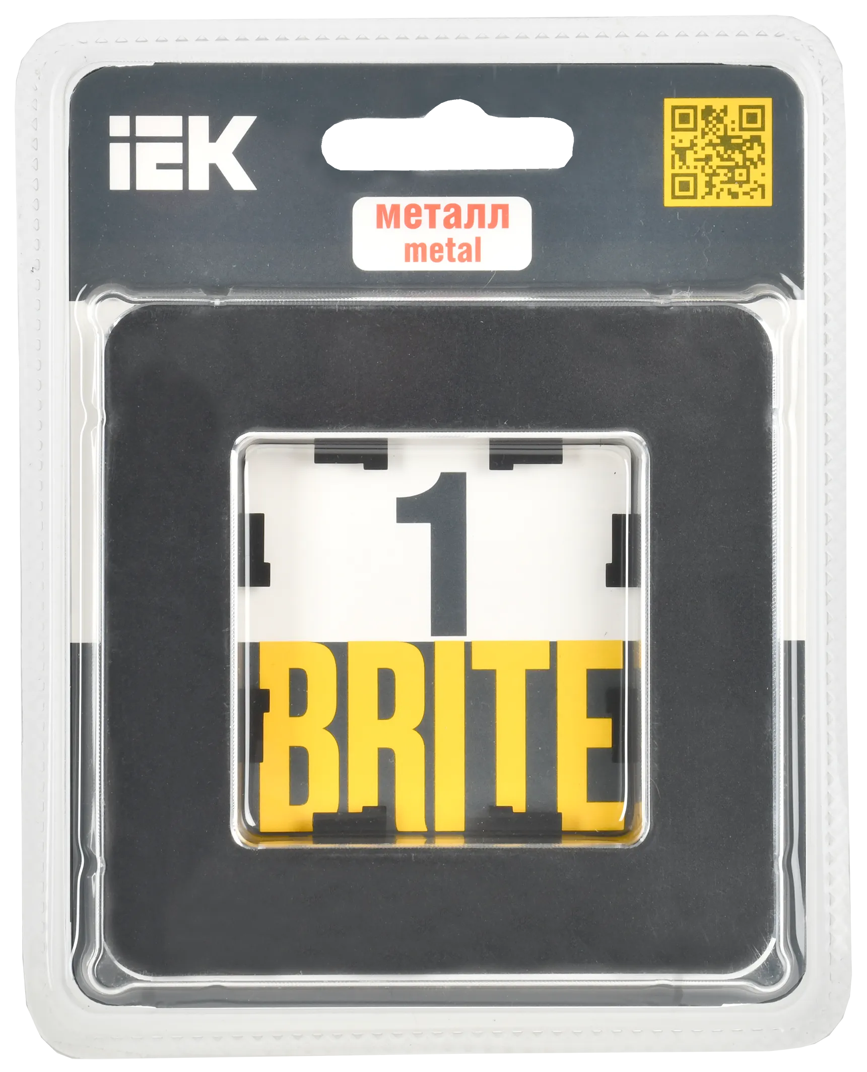BRITE Рамка 1-местная РУ-1-1-Бр металл черный RE IEK - Фото 2