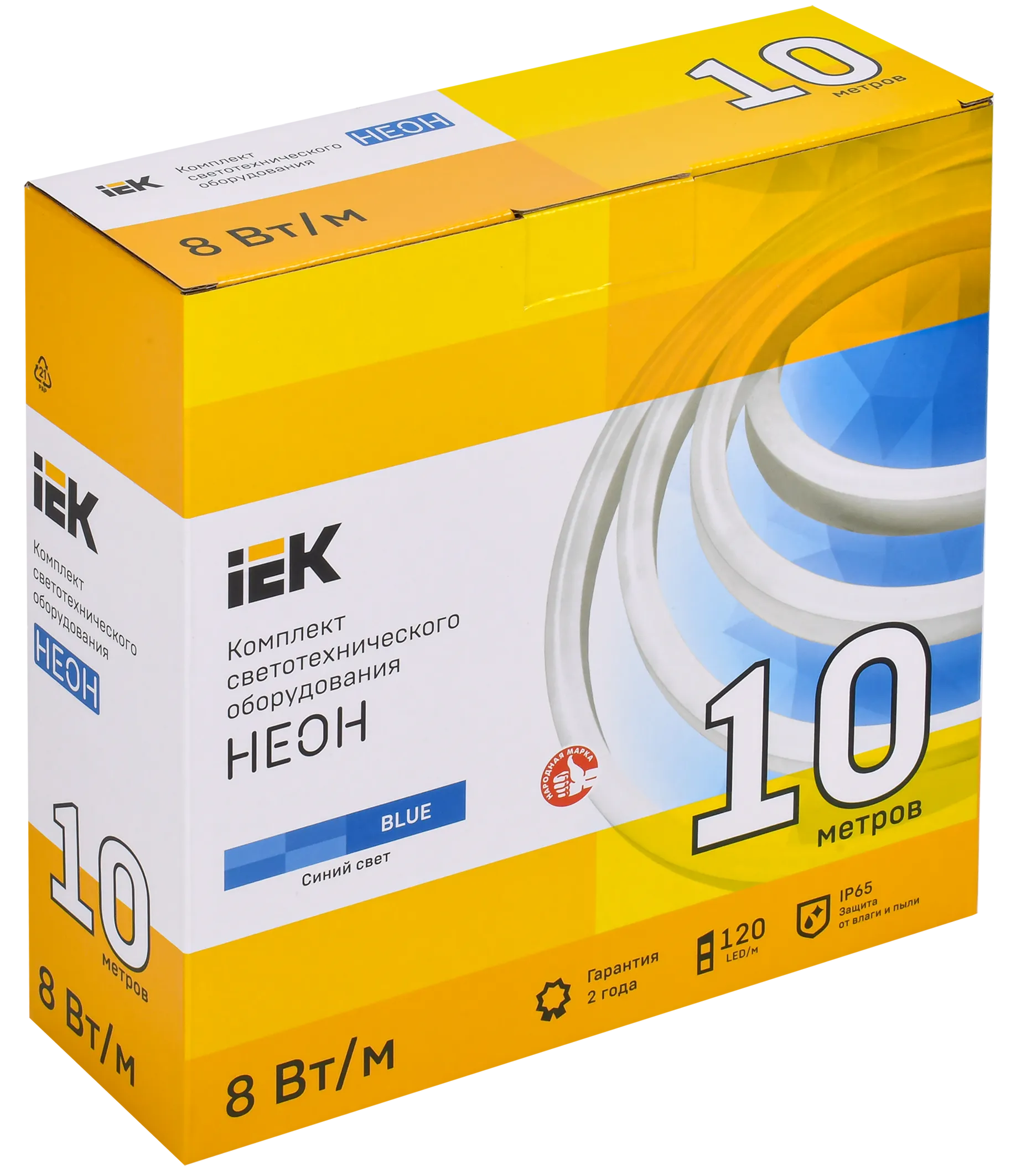 Комплект светодиодной подсветки "Неон" (лента LED 10м LSR5-2835B120-8-IP65-220В + драйвер) IEK