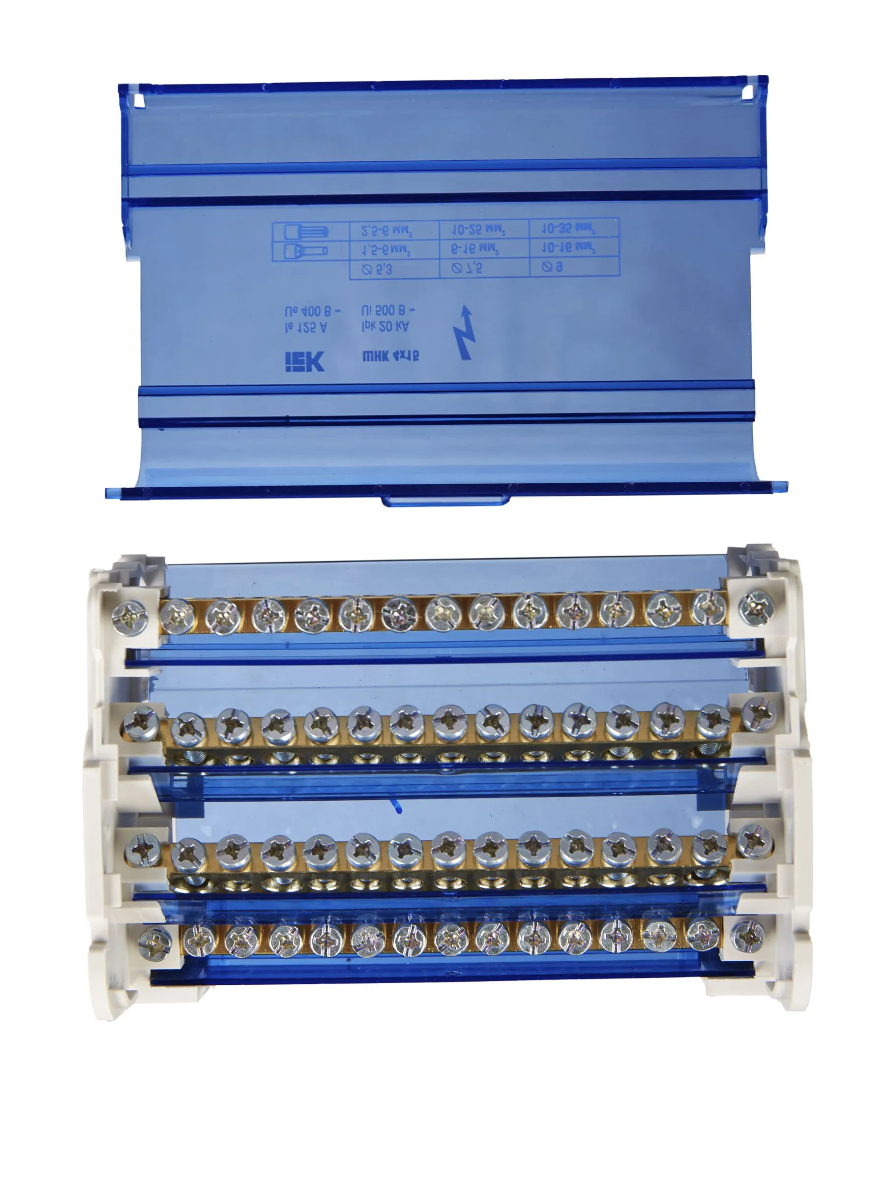 Шины на DIN-рейку в корпусе (кросс-модуль) ШНК 4х15 3L+PEN IEK - Фото 6