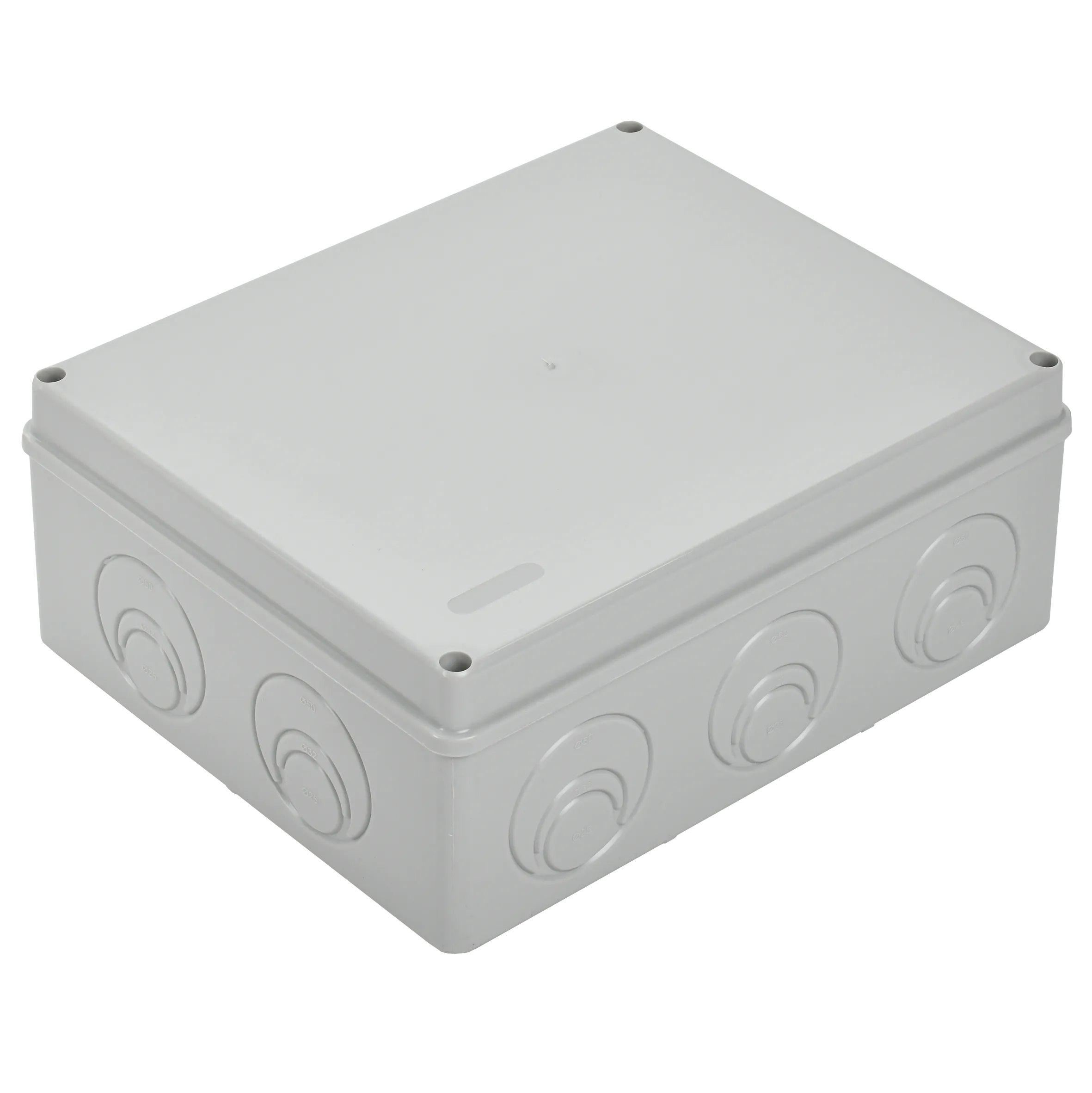 Коробка распаячная КМ41272 для открытой проводки безгалогенная (HF) 240х195х90мм IP55 5 вводов серая IEK - Фото 2