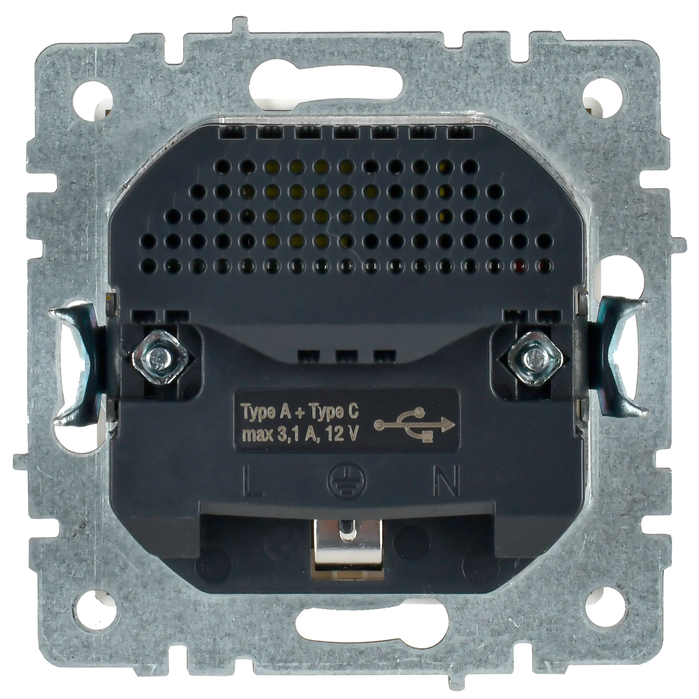 BRITE Розетка 1-местная с заземлением с защитными шторками 16А с USB A+C 18Вт РЮш11-1-БрБ белый IEK для электромонтажа - Фото 5