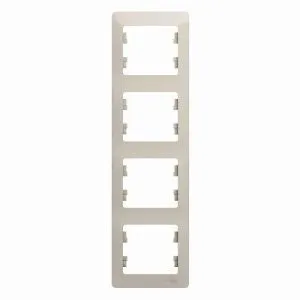 Рамка 4-м Glossa вертикал. молоч. SE GSL000908 454512