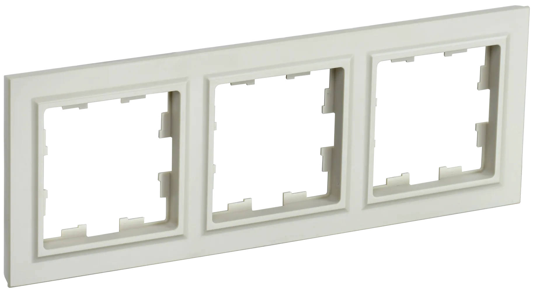 BRITE Рамка 3-местная РУ-3-БрКр бежевый IEK