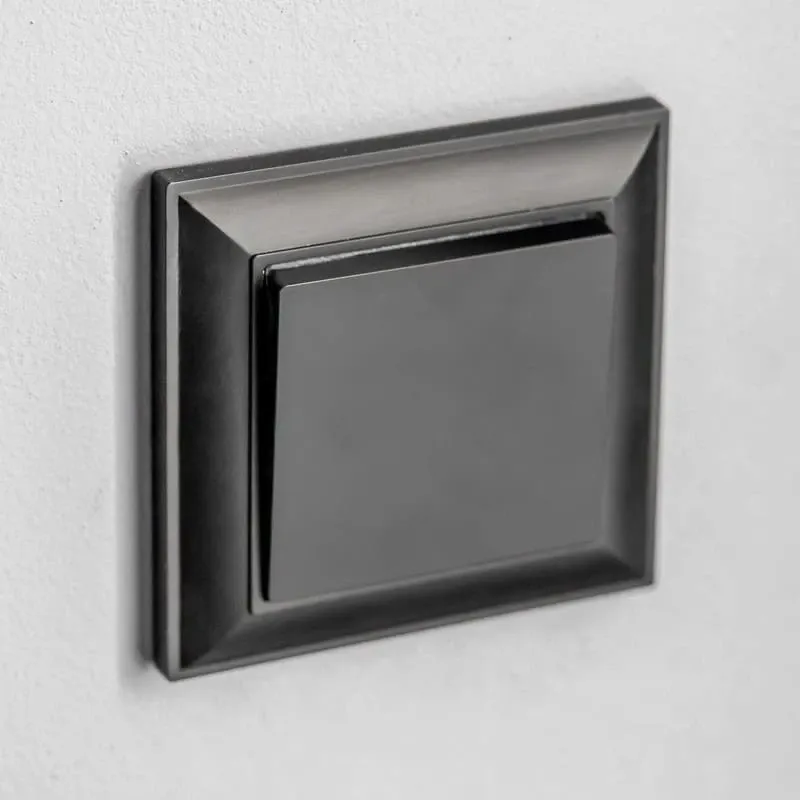 Перекрестный выключатель одноклавишный (черный матовый) Werkel - Фото 3