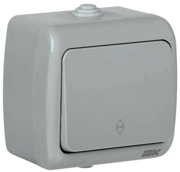 AQUATIC Выключатель 1-клавишный проходной для открытой установки 10А IP54 ВС-20-1-2-А IEK EVA12-K03-10-54