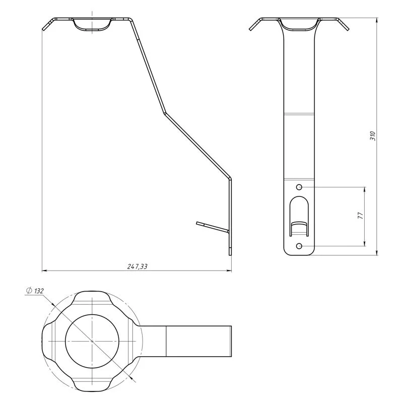 Держатель для шлемов и экипировки, настенный, черный REXANT - Фото 4