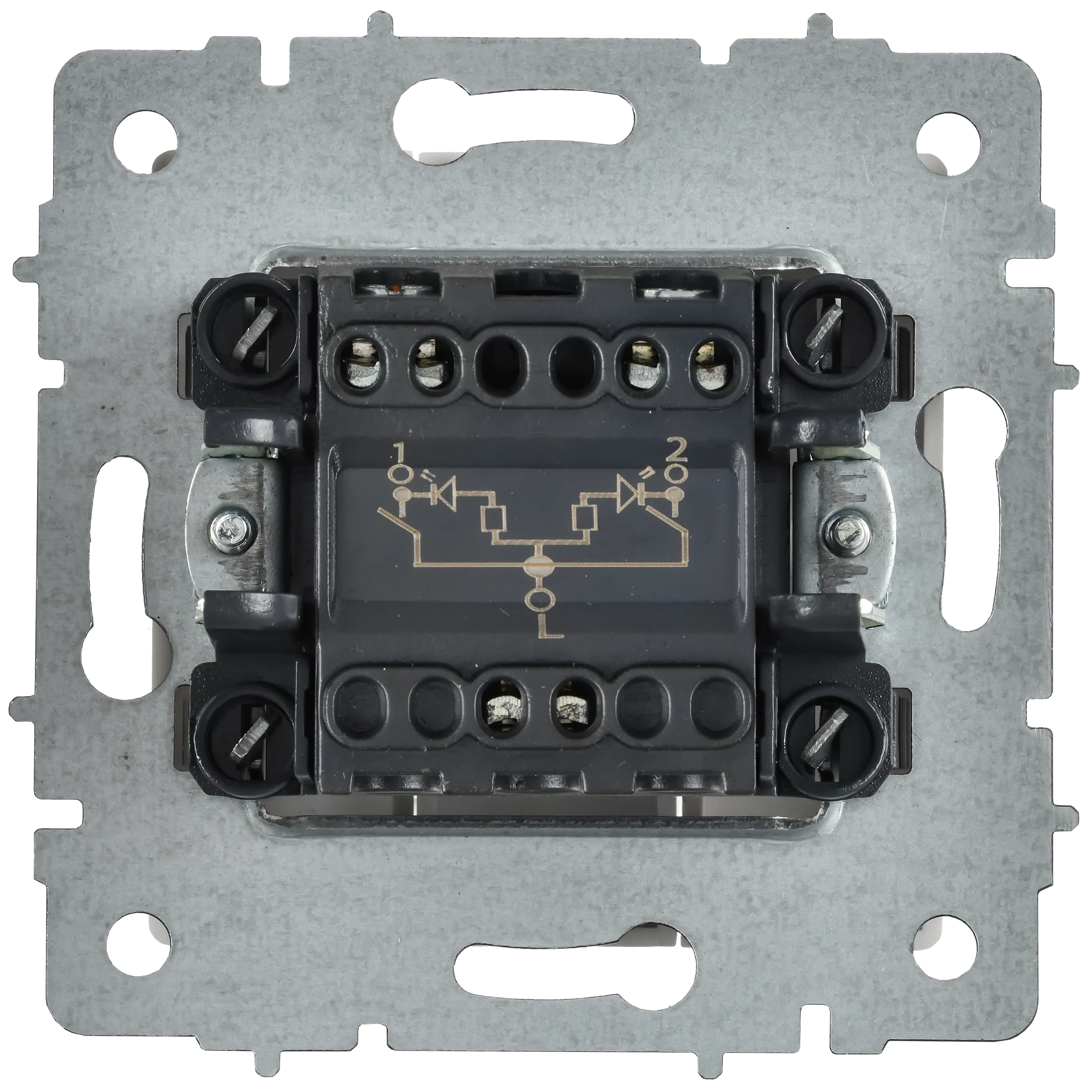 BRITE Выключатель 2-клавишный с индикацией 10А ВС10-2-1-БрАБ арктический белый IEK - Фото 5