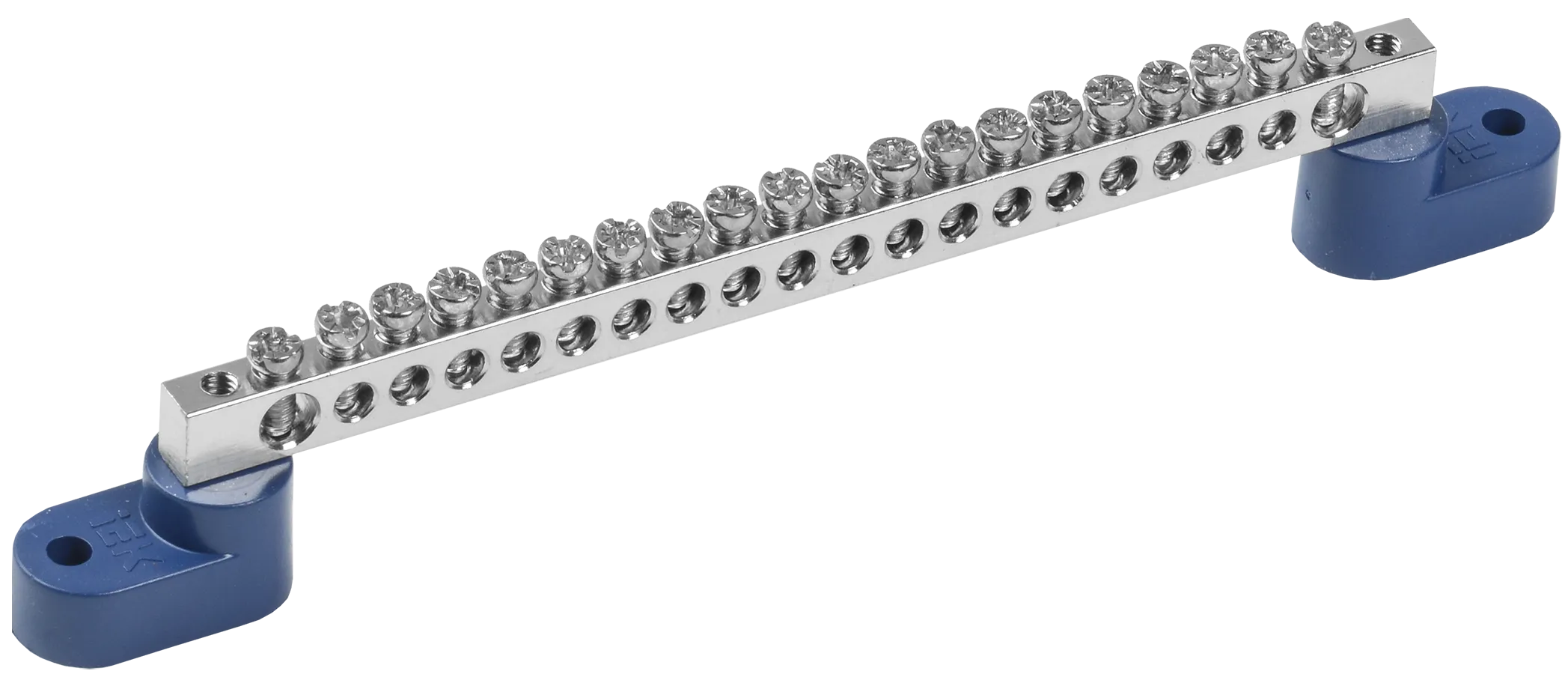 Шина N "ноль" на двух угловых изоляторах с никелевым покрытием ШНИ-6х9-20-У2-С IEK