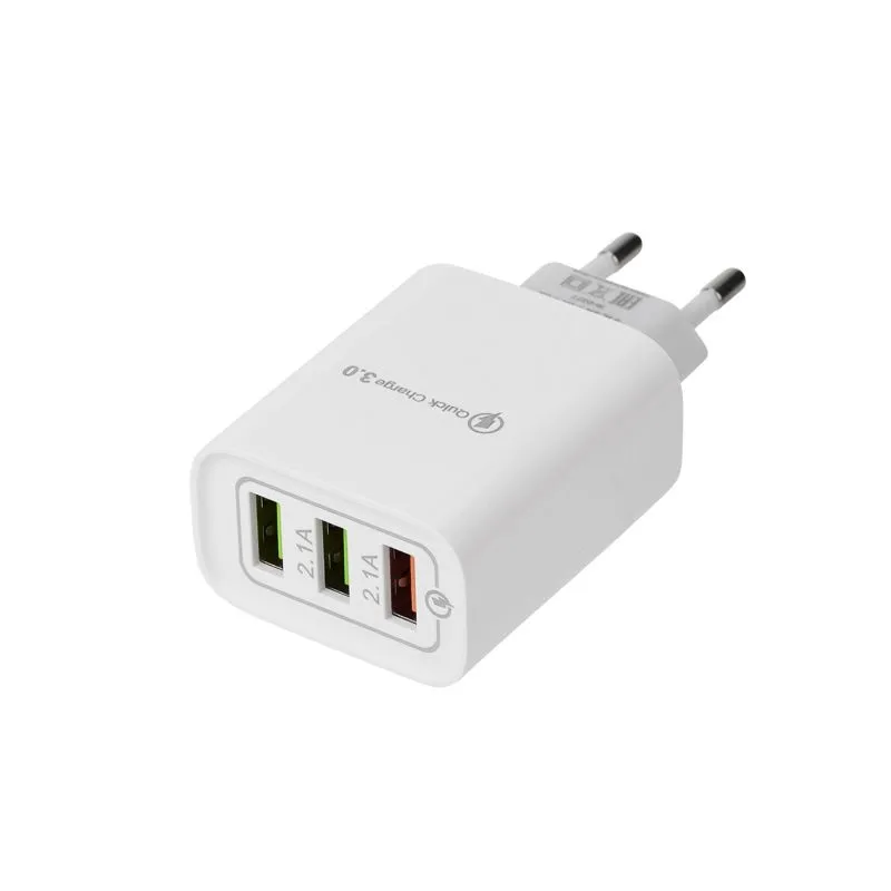 Сетевое зарядное устройство для iPhone/iPad REXANT 3 x USB, 5V, 3 А + 1 А + 1 А, белое