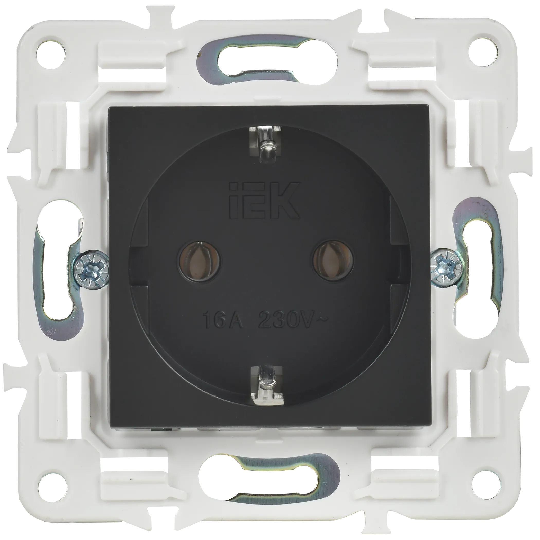 SKANDY Розетка с заземлением без защитных шторок 16А SK-R05Bl черный IEK - Фото 4