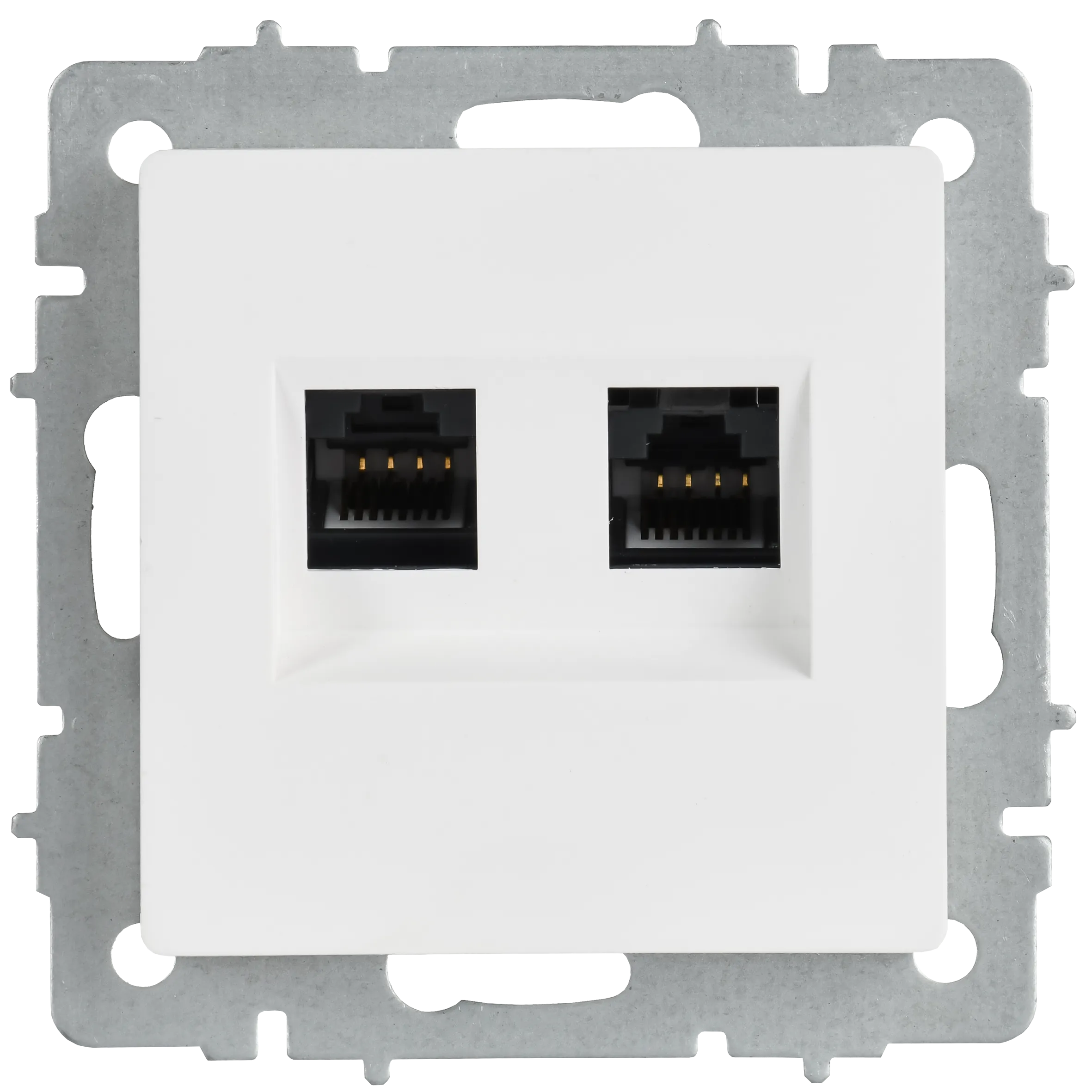 BRITE Розетка компьютерная двойная RJ45 кат.6 РК11-2-БрАБ арктический белый IEK - Фото 6