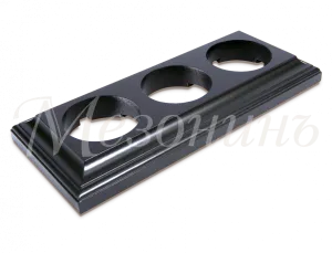 Рамка трехместная "Престиж" венге, для наружного и внутреннего монтажа, ТМ "МезонинЪ" GE70708-36 GE70708-36