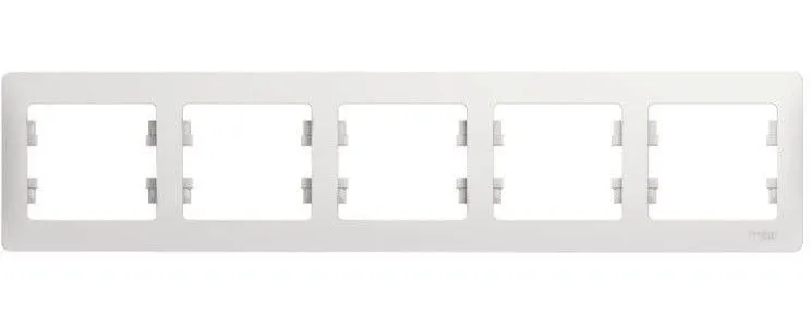 Рамка 5-м Glossa горизонт. бел. SE GSL000105