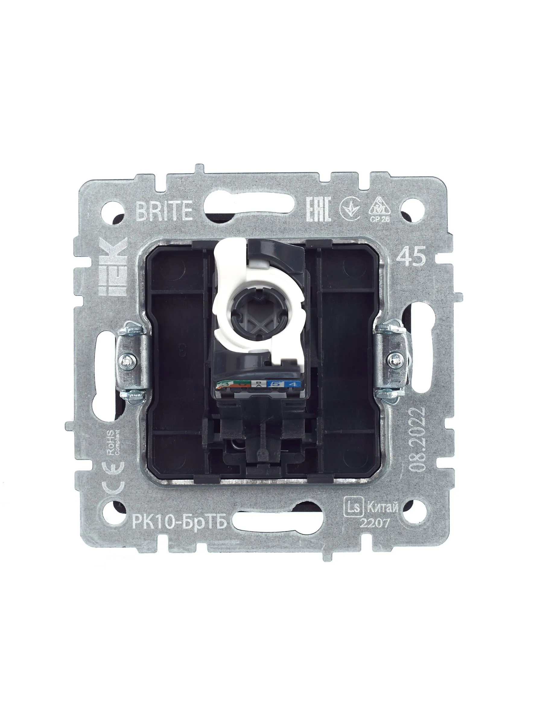 BRITE Розетка компьютерная RJ45 кат.5E РК10-БрТБ темная бронза IEK - Фото 4