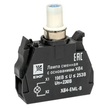 Лампа сменная c основанием XB4 синяя 230В