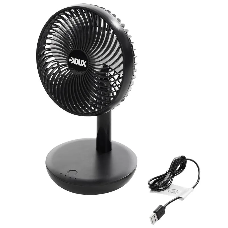 Вентилятор настольный USB, черный, 6 Вт - Фото 3