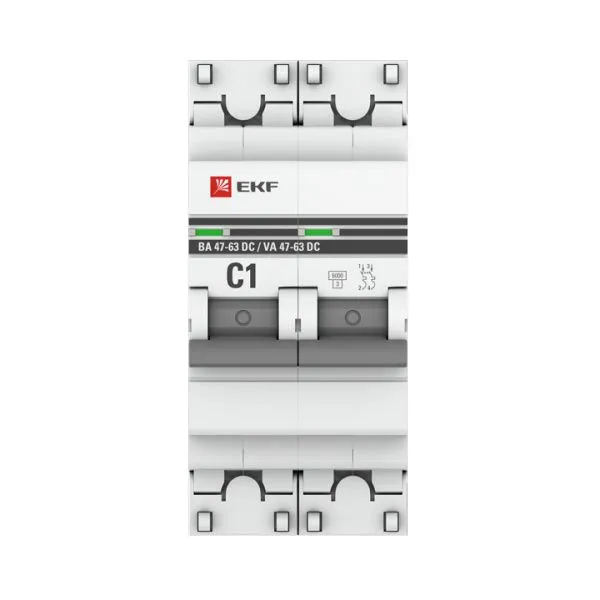Авт. выкл. 2P 1А (С) 6кА ВА 47-63 DC EKF - Фото 2