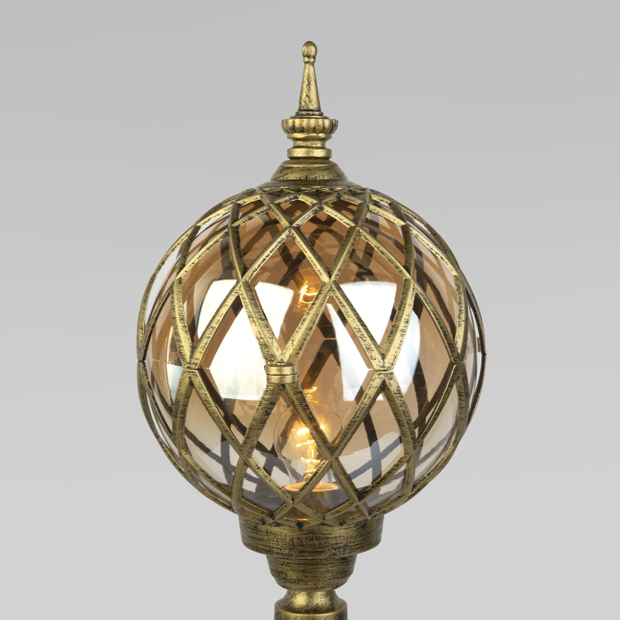 Светильник уличный на столбе IP44 Sirius F черное золото Elektrostandard - Фото 2