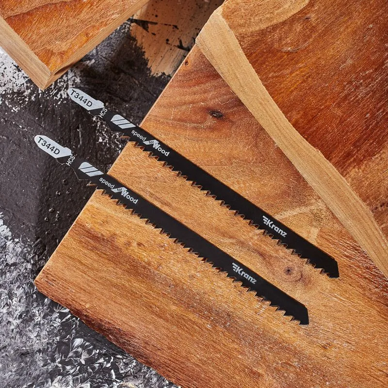 Пилка для электролобзика по дереву T344D 152 мм 6 зубьев на дюйм 8-100 мм (2 шт./уп.) Kranz - Фото 2