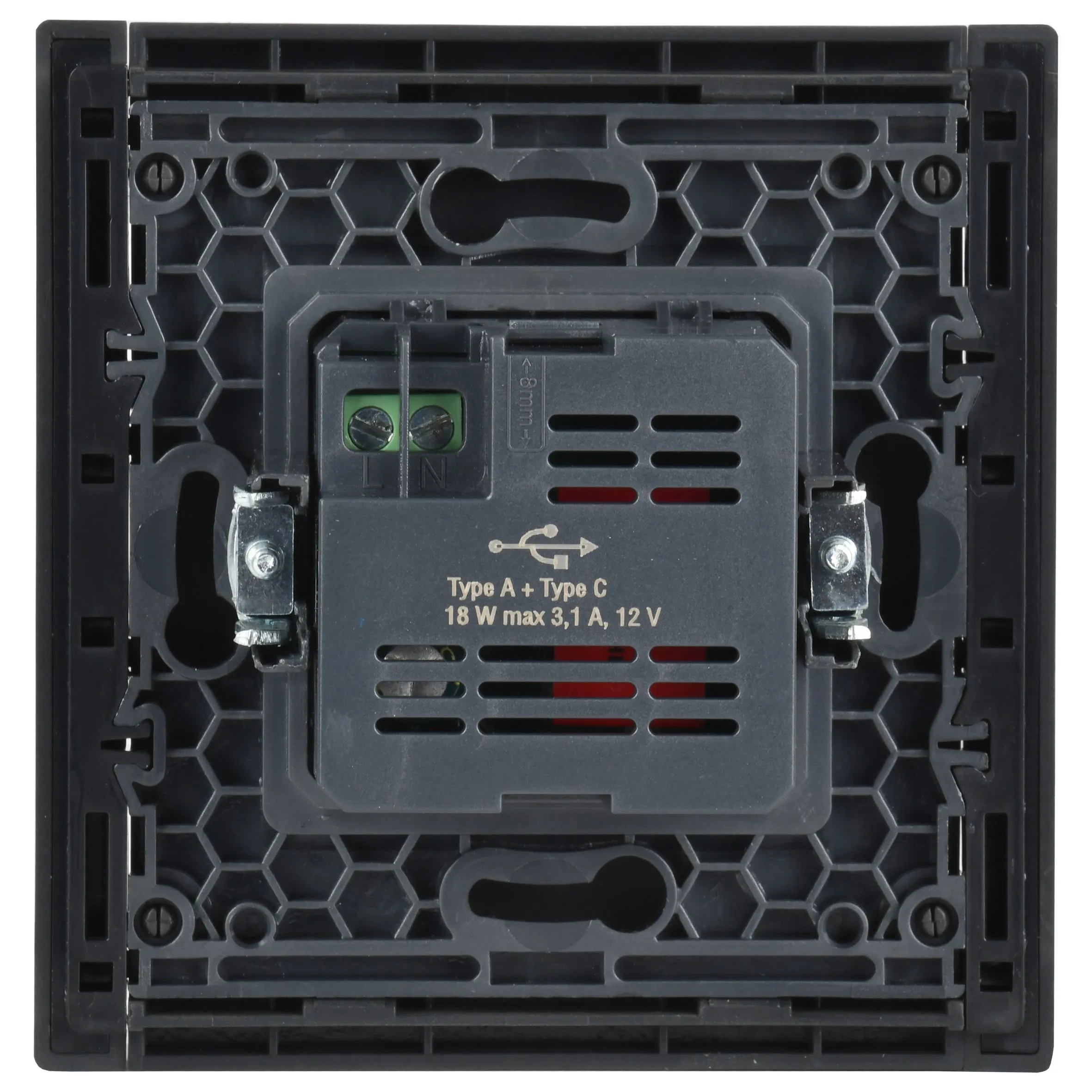 FORTE&PIANO Розетка USB A+C 18Вт FP351 серый IEK - Фото 4