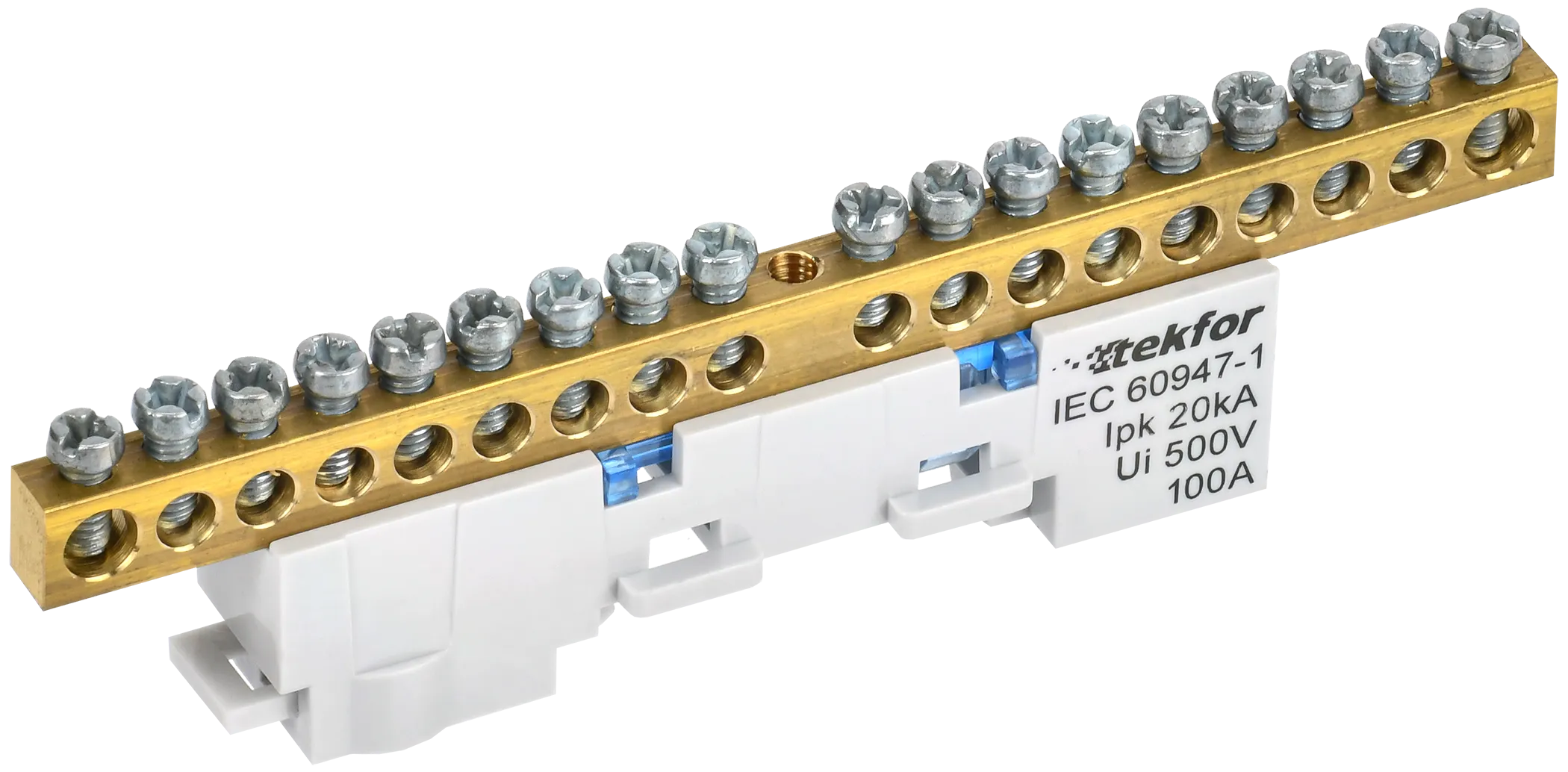 TEKFOR Шина N "ноль" неизолированная на универсальном держателе 6х9-18-С IEK TF-NN10-18-DL-K07