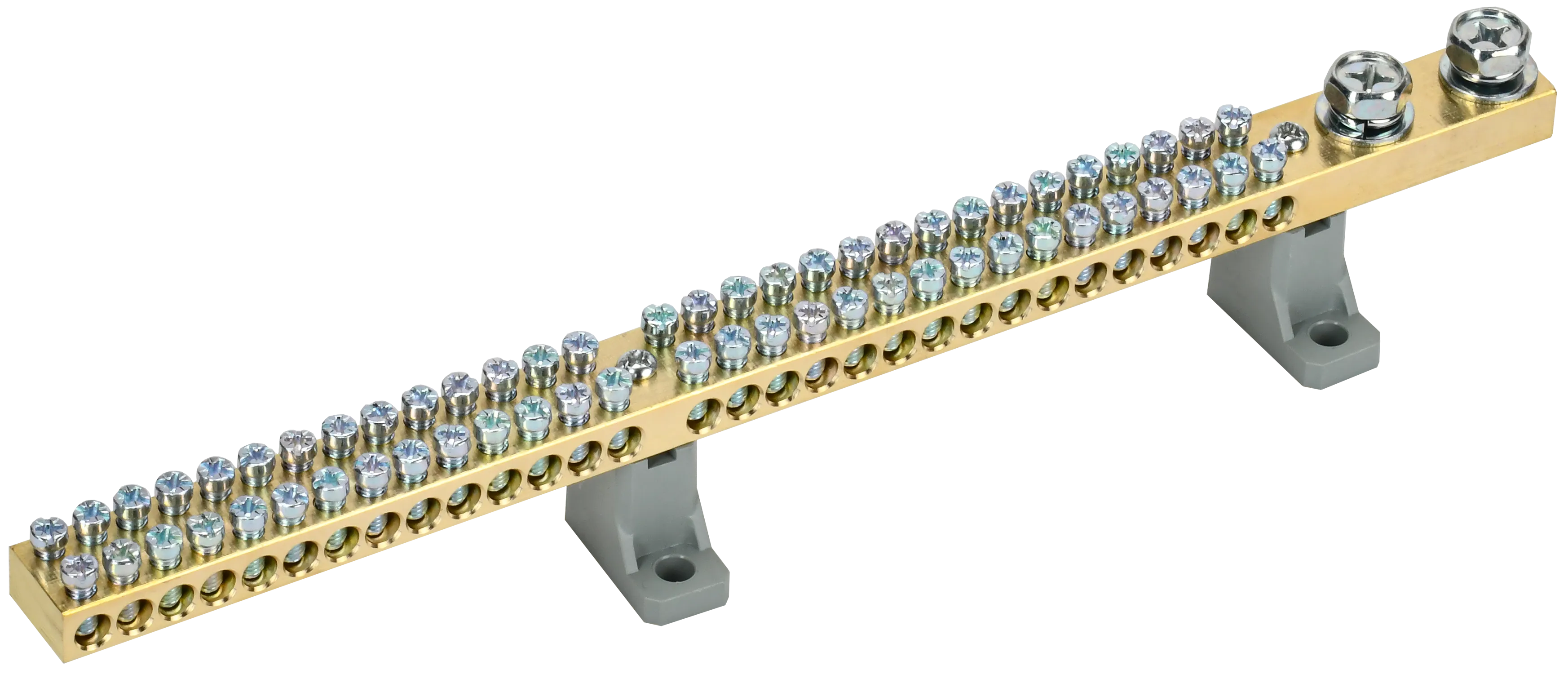 Шина N "ноль" на двух угловых изоляторах 200А ШНИ-10х18-60-L2-С IEK