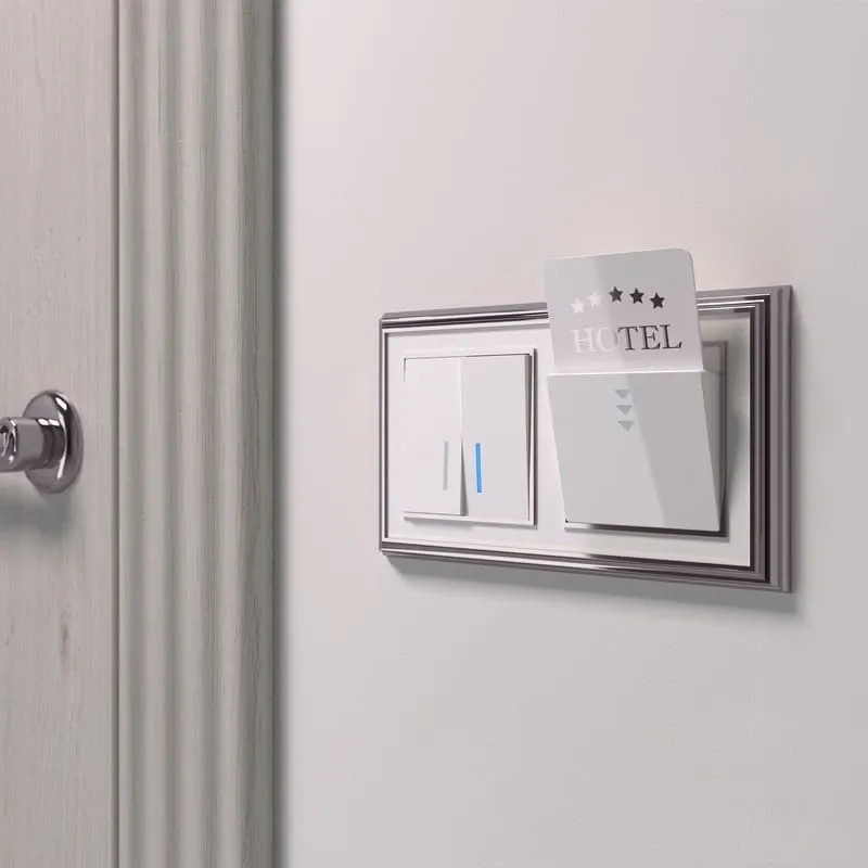 Выключатель двухклавишный проходной с подсветкой (белый) Werkel - Фото 4