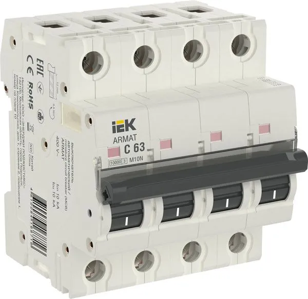 ARMAT Автоматический выключатель M10N 4P C 63А IEK AR-M10N-4-C063