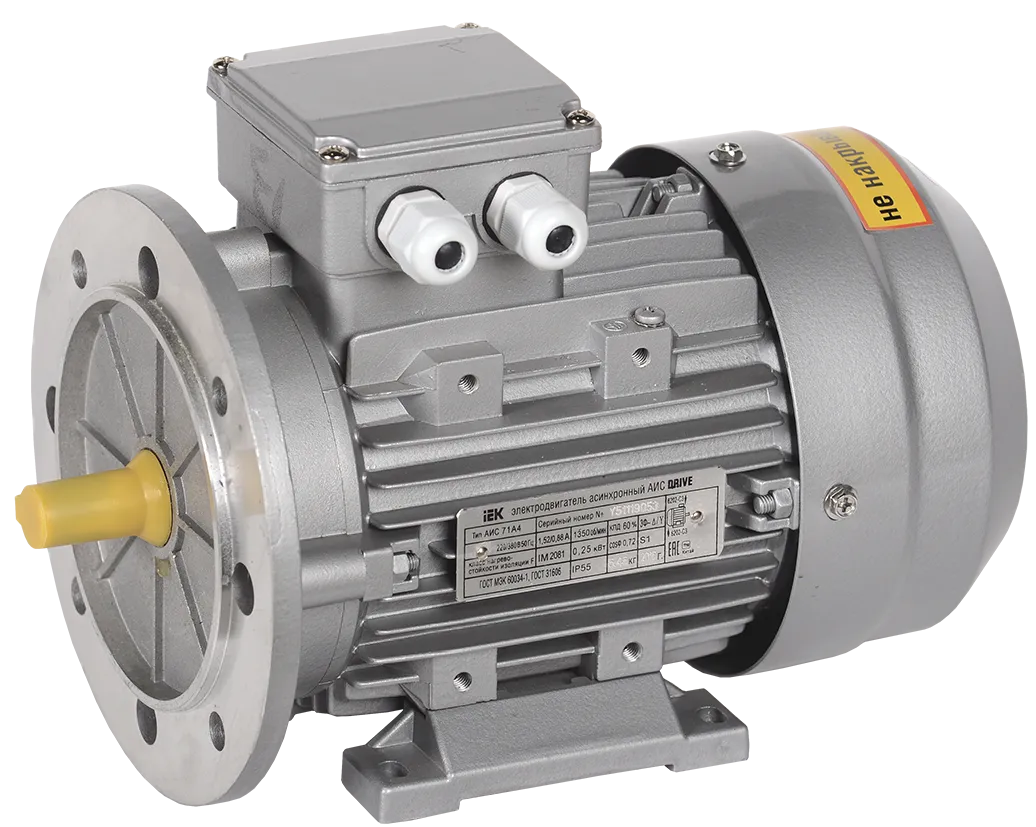 Электродвигатель асинхронный трехфазный АИС 90S6 380В 0,75кВт 1000об/мин 2081 DRIVE IEK