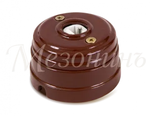 Розетка ретро компьютерная RJ45  (в комплекте с подъемной рамкой D70x45), цвет - коричневый, коллекц GE70341-04