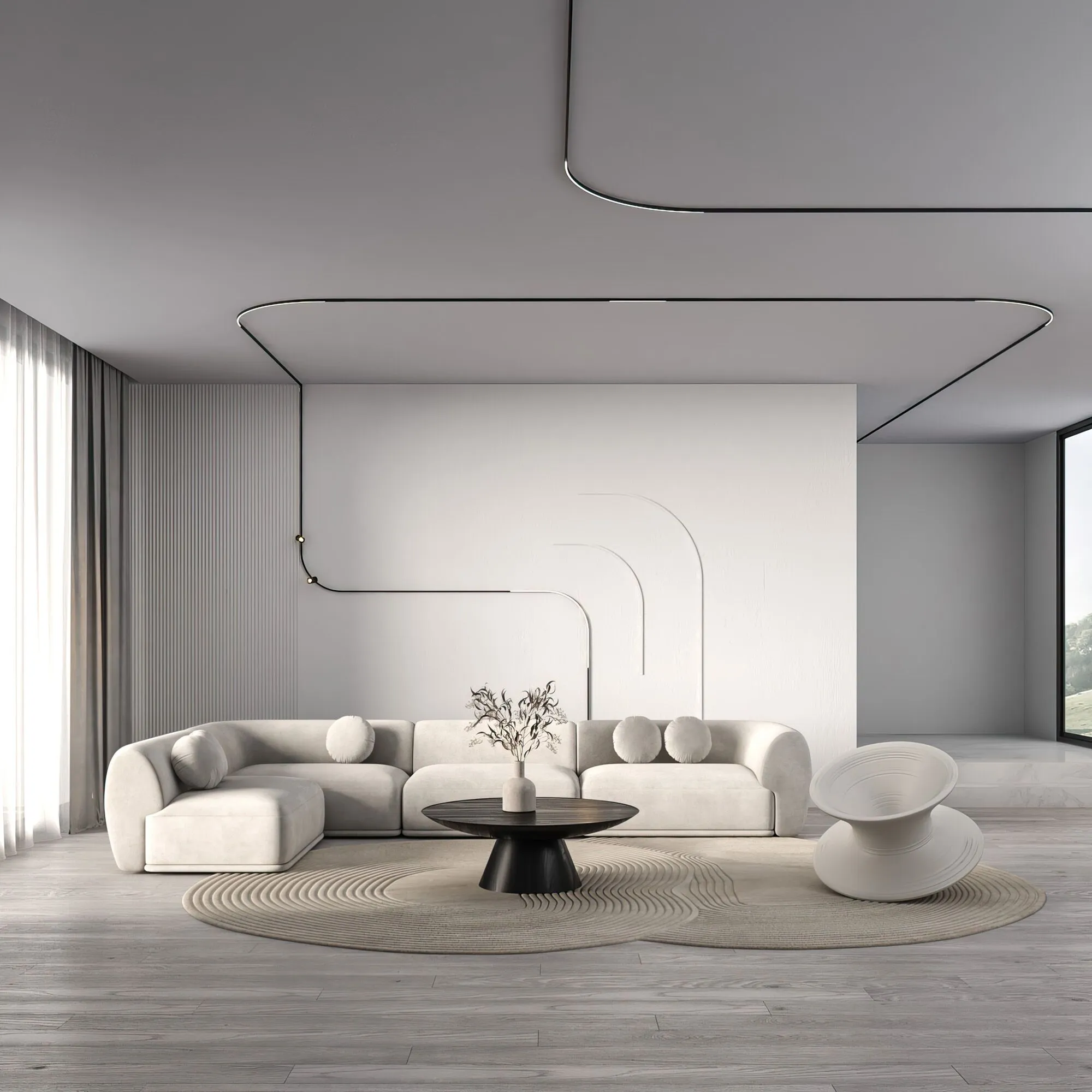 Mini Magnetic Шинопровод накладной (черный) Ø900 мм - Фото 5