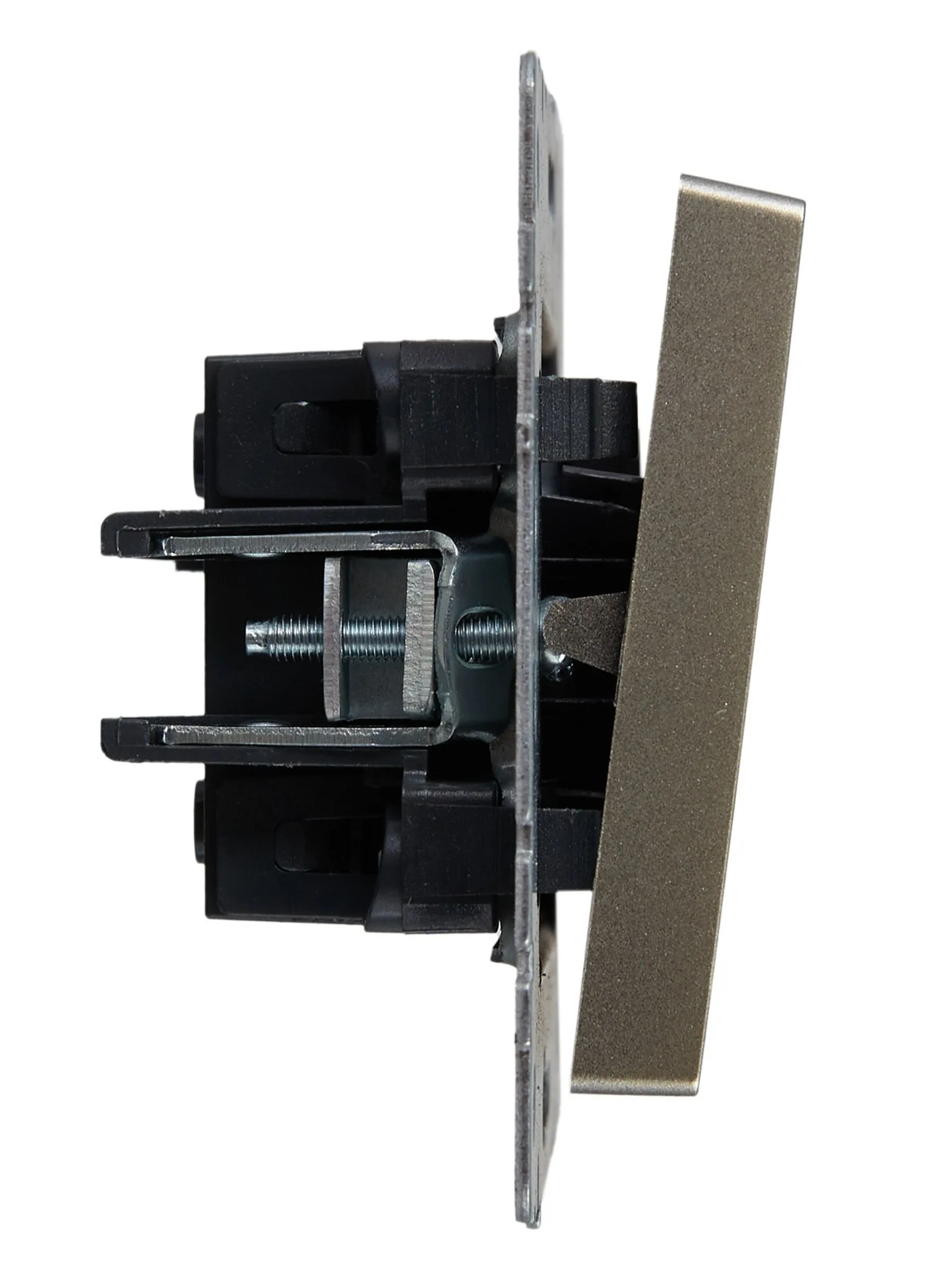 BRITE Выключатель 1-клавишный перекрестный 10А ВС10-1-3-БрШ шампань IEK - Фото 2